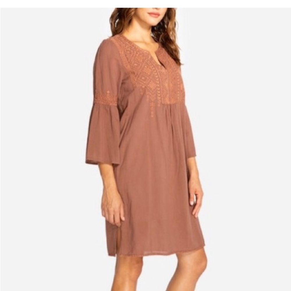 Johnny Was Embroidered Megan Bell Flare Tunic Dress